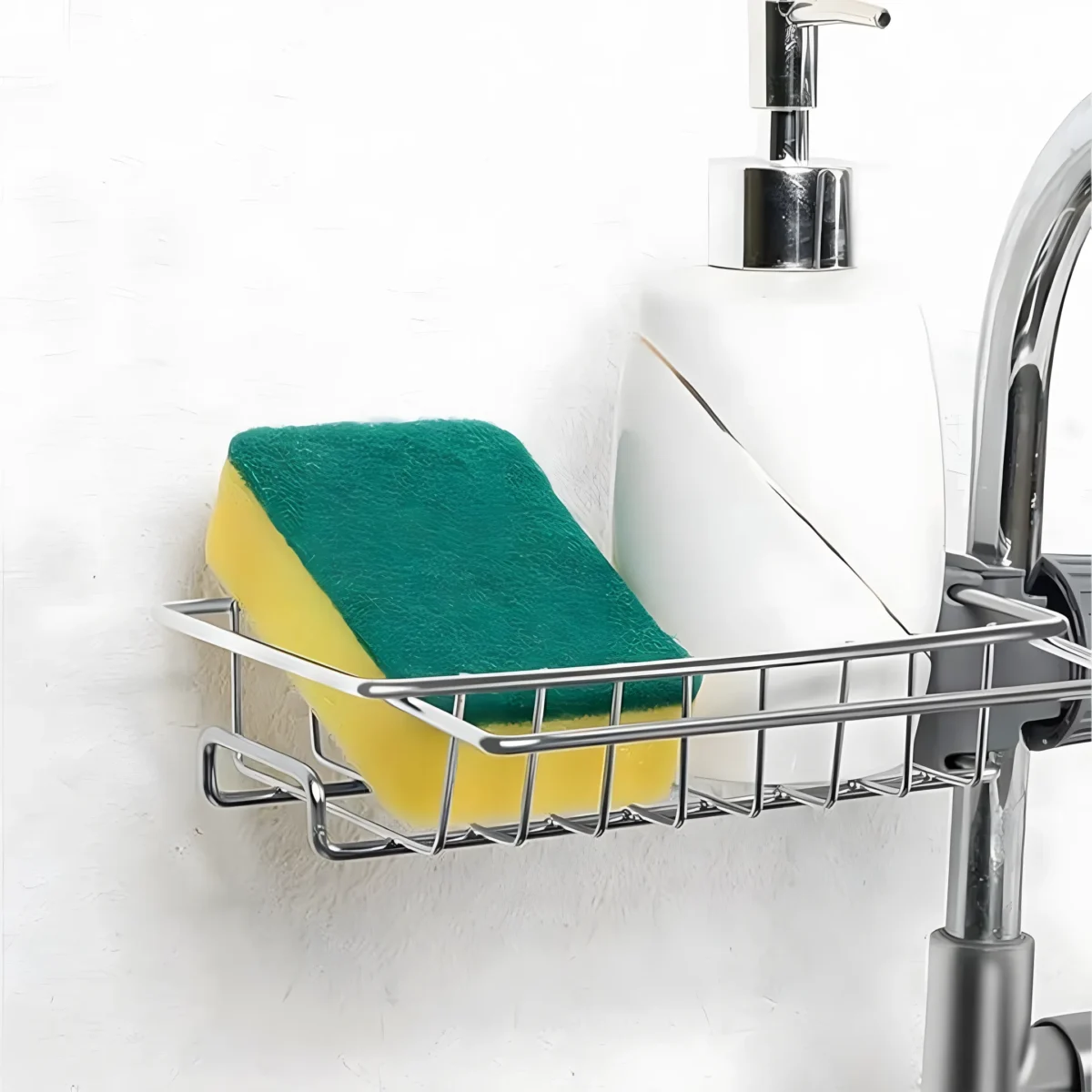 Sink Caddy Organizer - Stainless Steel Sponge Holder for Kitchen & Bathroom 1