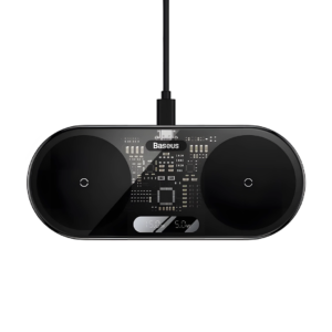 BASEUS Digital LED Display 2 in 1 20W Wireless Charger martvaly